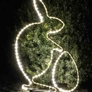 Osterhase beleuchtet